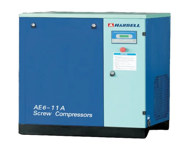 Máy nén khí trục vít Hanbell AE6-11A truyền động dây curoa